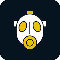 Gas Mask Glyph Two Color Icon vector