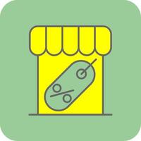 Marketplace Filled Yellow Icon vector