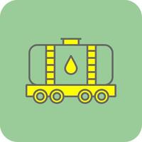 Tank Filled Yellow Icon vector