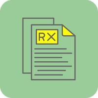 rx lleno amarillo icono vector