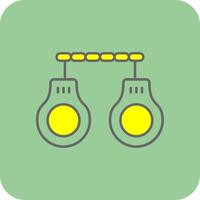 Handcuffs Filled Yellow Icon vector