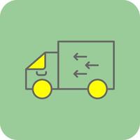 Delivery Filled Yellow Icon vector
