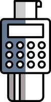 Bank Terminal Filled Half Cut Icon vector