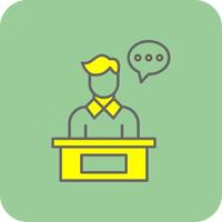 Consultant Filled Yellow Icon vector