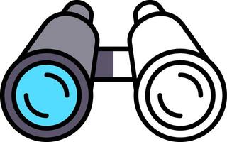 Binoculars Filled Half Cut Icon vector