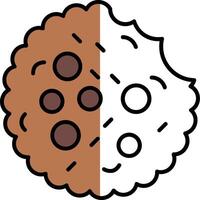 Cookie Filled Half Cut Icon vector