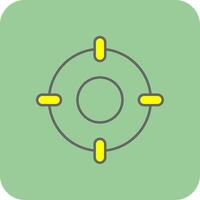 Scope Filled Yellow Icon vector