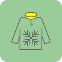 Sweater Filled Yellow Icon vector