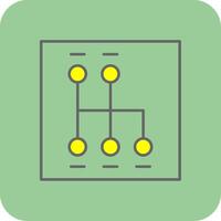 Shift Filled Yellow Icon vector