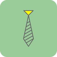 Tie Filled Yellow Icon vector