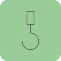 Hook Filled Yellow Icon vector
