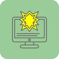 Damage Filled Yellow Icon vector