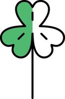 Clover Filled Half Cut Icon vector