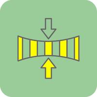 Elasticity Filled Yellow Icon vector