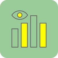 Data Visualization Filled Yellow Icon vector