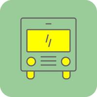 Coach Filled Yellow Icon vector