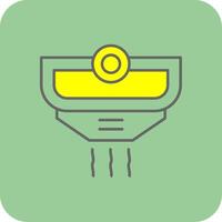 Smoke Detector Filled Yellow Icon vector