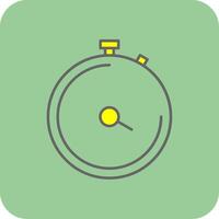 Stopwatch Filled Yellow Icon vector