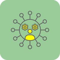 Social Network Filled Yellow Icon vector