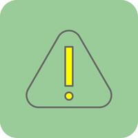 Warning Filled Yellow Icon vector