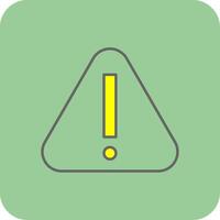 Warning Filled Yellow Icon vector