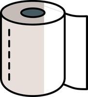 Toilet Roll Filled Half Cut Icon vector