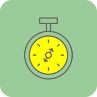 Pocket Watch Filled Yellow Icon vector