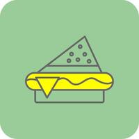 Sandwich Filled Yellow Icon vector