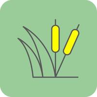 Sedge Filled Yellow Icon vector