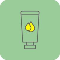 Body Lotion Filled Yellow Icon vector