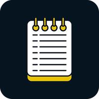 Notes Glyph Two Color Icon vector