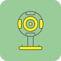 Webcam Filled Yellow Icon vector