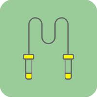 Skipping Rope Filled Yellow Icon vector