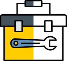 Toolbox Filled Half Cut Icon vector