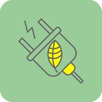 Power Plug Filled Yellow Icon vector