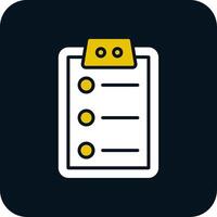 To Do List Glyph Two Color Icon vector