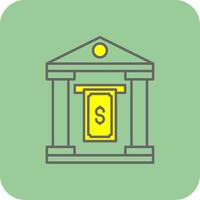 Cash Withdraw Filled Yellow Icon vector