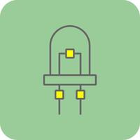 Diode Filled Yellow Icon vector