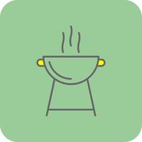 Grill Filled Yellow Icon vector