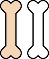 Bones Filled Half Cut Icon vector