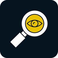 Ophthalmology Glyph Two Color Icon vector