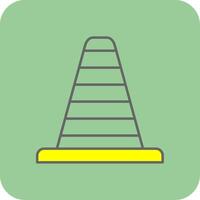 Traffic Cone Filled Yellow Icon vector