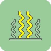 Seaweed Filled Yellow Icon vector