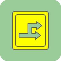 Bidirectional Filled Yellow Icon vector