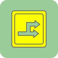 Bidirectional Filled Yellow Icon vector