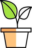 Plant Filled Half Cut Icon vector