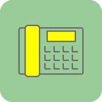 Telephone Filled Yellow Icon vector