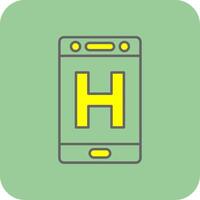 Hospital Filled Yellow Icon vector