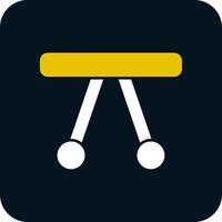 Swinging Cradle Glyph Two Color Icon vector