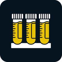 Test Tube Glyph Two Color Icon vector